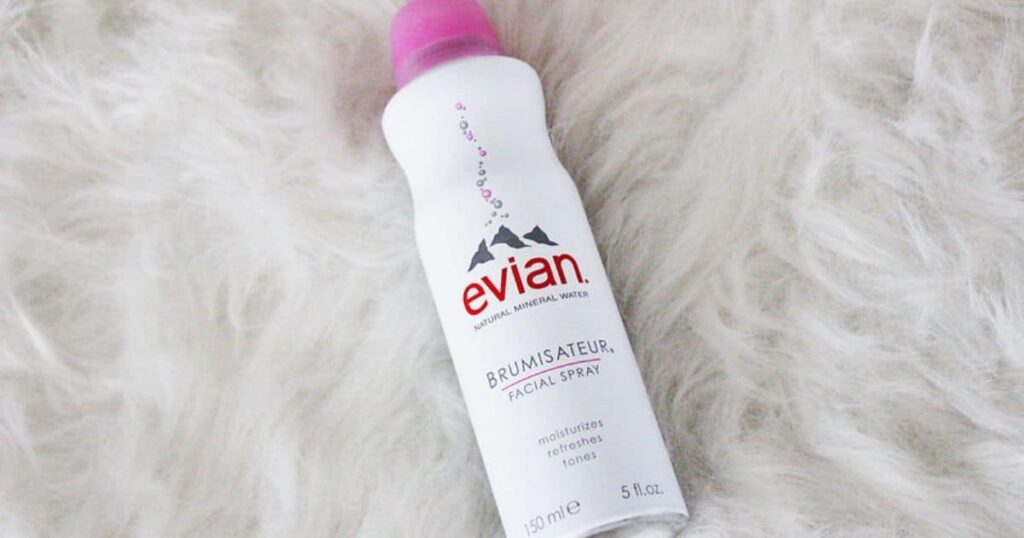 Enhancing Skin Radiance with Evian Water Spray