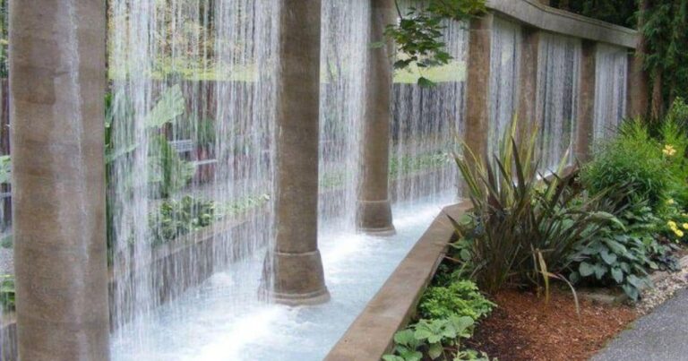 How Does a Rain Curtain Water Feature Transform Outdoor Spaces?